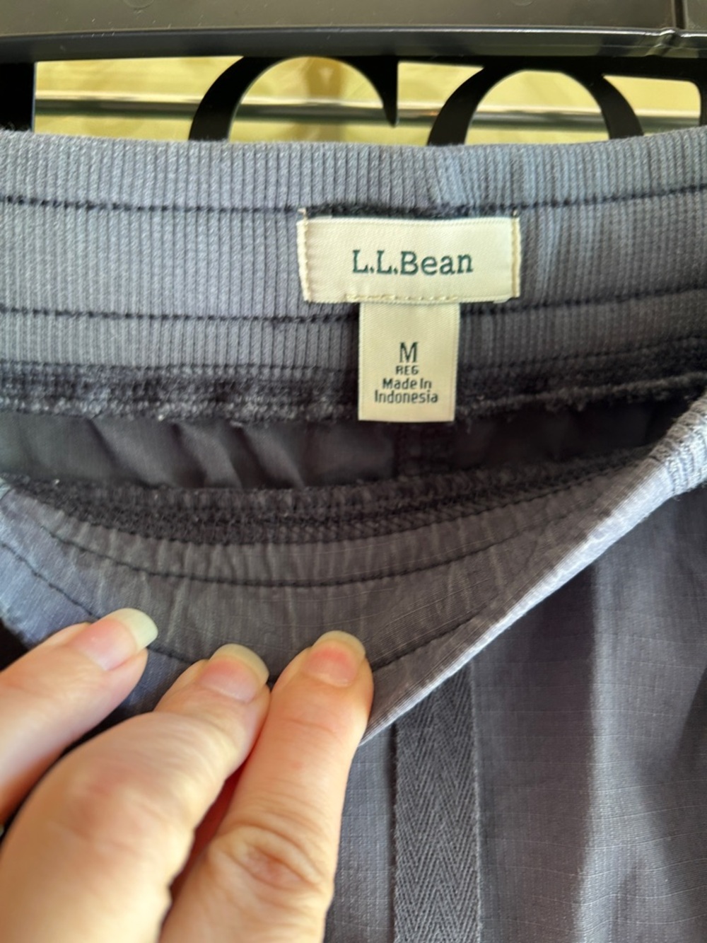 L.L. Bean Light Gray Ripstop Drawstring Skirt - Picture 4 of 4
